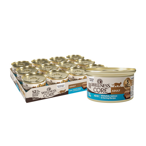 (新包裝 升級版) Wellness CORE WC4 Adult Pate : Whitefish, Salmon & Herring Recipe 5.5oz (7905) 海洋魚 無穀物 經典肉醬主食罐 (白魚+三文魚+鯡魚) 
